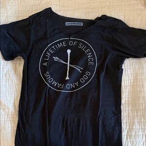 Vintage God and famous NYC  Black Graphic T-Shirt OS